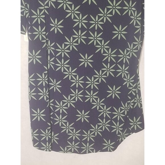 LuLaRoe Irma tunic floral green & purple polyester blend size s height 28" ARMPI - Picture 7 of 12